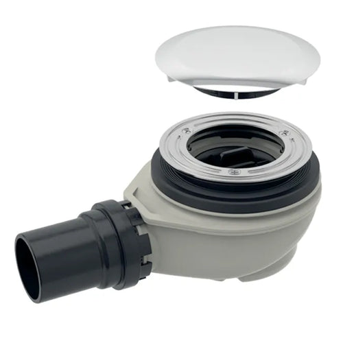 Piletta Sifonata In Abs Con Tappo Cromato Per Piatto Doccia Mm 90 Geberit