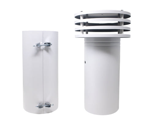 Esalatore A Torrino Telescopico Smaltato Bianco Ø120 Main S.R.L.