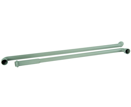 Coppia Tubo Grigio Innesto Per Cassetta Wc Ø32 Con O-Ring Idroweb