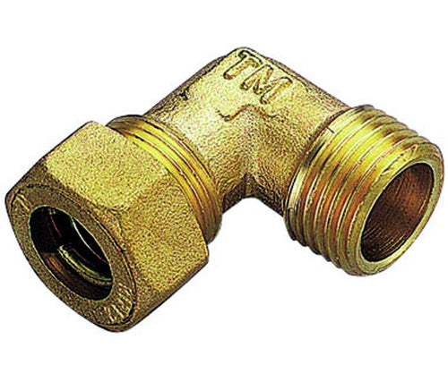 Raccordo Curvo Maschio Con Tenuta O-Ring Per Tubo Rame Modello 1300 3/4 Ø16 Tiemme Raccorderie Spa