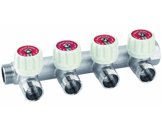 Collettore Modulare Con Arresti Manuali In Ottone Maschio Femmina Per Impianti Sanitari 1X3 Vie Arteclima S.R.L.