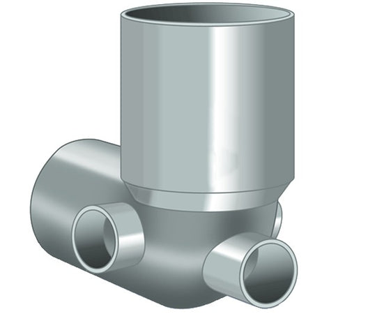 Curva Wc Con 3 Attacchi Ø 100X40X40X40 Idroweb