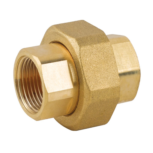 Raccordo Diritto 3 Pezzi Femmina Femmina In Ottone Giallo Serie 7500 3/4 Rinaldi & Pettinaroli