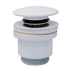 Piletta Click Clack In Ottone Bianca Con Tappo In Ceramica Bianco Opaco E Vite Centrale 11/4 Idroweb
