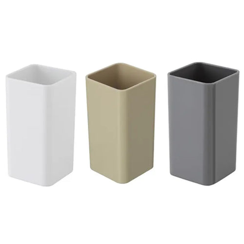 Portaspazzolini In Plastica Modello Star Dim. Cm(Lxpxh):6X6X12 Beige Idroweb