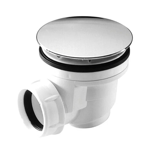 Piletta Sifonata In Abs Con Tappo Cromato Per Piatto Doccia 11/2 Usc.Ø40 Nicoll S.R.L.
