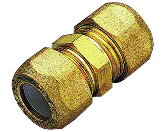 Raccordo Diritto Intermedio Con Ogiva In Ptfe Per Tubo Rame Modello 1200 1/2 Ø12 Tiemme Raccorderie Spa