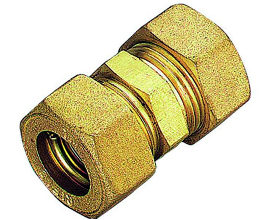 Raccordo Diritto Intermedio Con Tenuta O-Ring Per Tubo Rame Modello 1300 Ø18 Tiemme Raccorderie Spa