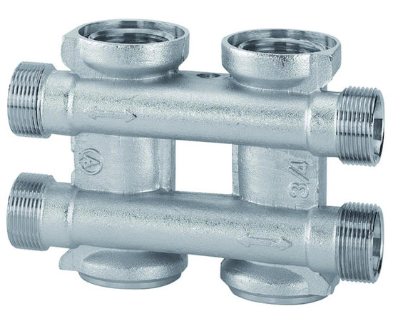 Collettore Complanare In Ottone Per Riscaldamento 3/4 2X2 Arteclima S.R.L.