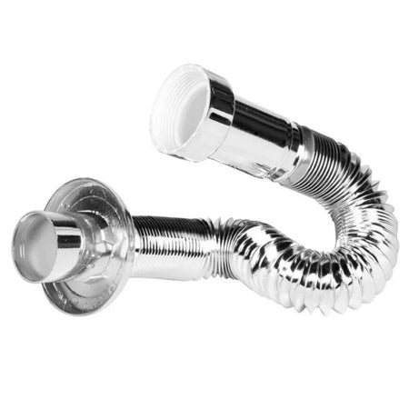 Sifone Per Scarico Flessibile Ed Estensibile Cromato 11/2Ø40 Idroweb