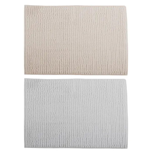 Tappetino Da Bagno Modello Chenille Cm.40X60 Tortora Idroweb
