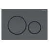 Placca 2 Tasti Modello Sigma 20 Nero Opaco/Nero/Nero Opaco Geberit