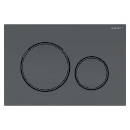 Placca 2 Tasti Modello Sigma 20 Nero Opaco/Nero/Nero Opaco Geberit