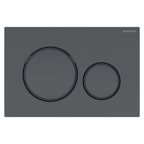 Placca 2 Tasti Modello Sigma 20 Nero Opaco/Nero/Nero Opaco Geberit