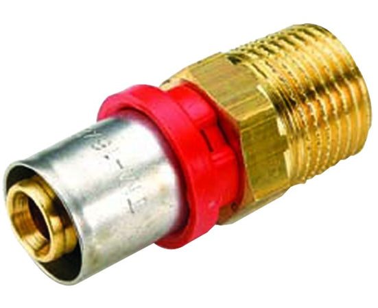 Raccordo Diritto Maschio Per Tubo Multistrato A Pressare Modello Al-Cobrapex 1/2 Ø20 Tiemme Raccorderie Spa