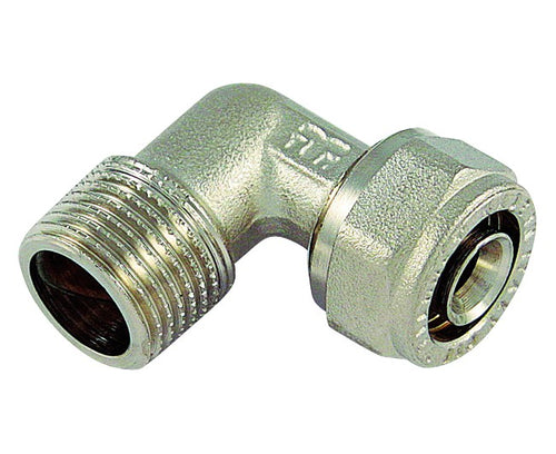 Raccordo Curvo Maschio Per Tubo Multistrato Modello Al-Cobrapex 3/4 Ø20 Tiemme Raccorderie Spa