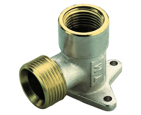 Raccordo Curvo Femmina Flangiato In Ottone Giallo Modello Waterblock-Gn 1/2 Tiemme Raccorderie Spa
