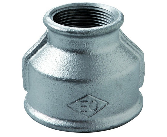 Raccordo Ridotto Femmina Femmina In Ghisa Malleabile Zincato 1X3/4 Georg Fisher