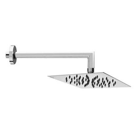 Braccio Con Soffione Quadrato In Ottone Cromato Modello Twiggy 200X200 Monogetto Bossini Srl