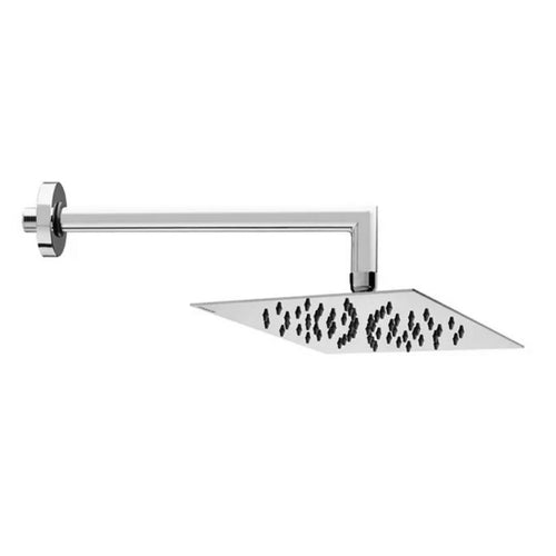 Braccio Con Soffione Quadrato In Ottone Cromato Modello Twiggy 200X200 Monogetto Bossini Srl