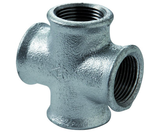 Raccordo A Croce Intermedio In Ghisa Malleabile Zincato 2 Georg Fisher