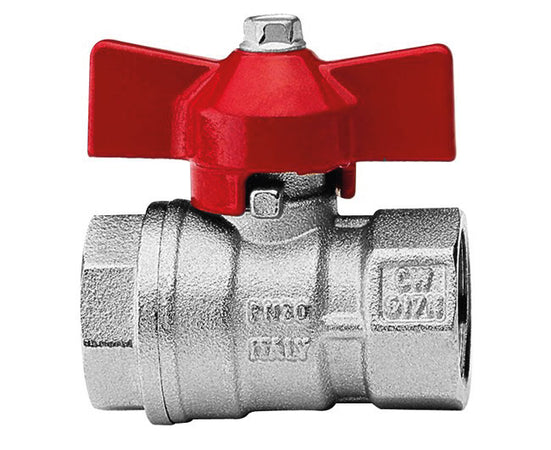 Valvola Arresto A Sfera In Ottone Con Farfalla Femmina Femmina 3/4 Itap S.P.A.