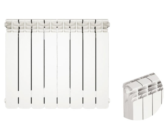 Radiatore In Alluminio Pressofuso Modello Magma+ 600/95 Watt 149 Ral 9010 Faral