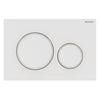 Placca 2 Tasti Modello Sigma 20 Bianco Opaco/Bianco/Bianco Opaco Geberit