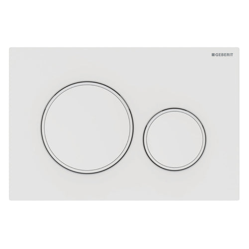 Placca 2 Tasti Modello Sigma 20 Bianco Opaco/Bianco/Bianco Opaco Geberit