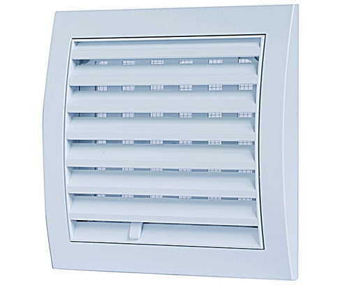 Griglia Quadra Con Rete In Abs Bianca 150X150 Mm - Imbocco Ø100 Vecam-Co S.P.A