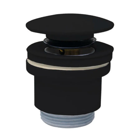 Piletta Click Clack In Ottone Nero Con Tappo In Ceramica Nero Opaco E Vite Centrale 11/4 Idroweb