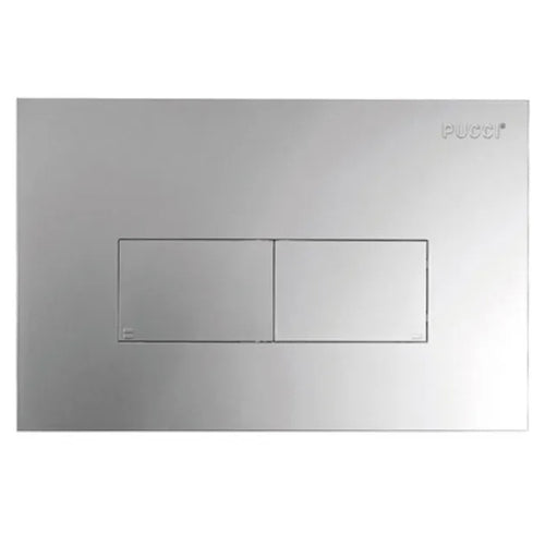 Placca 2 Tasti Modello Eco 28 Cromata Pucciplast Srl