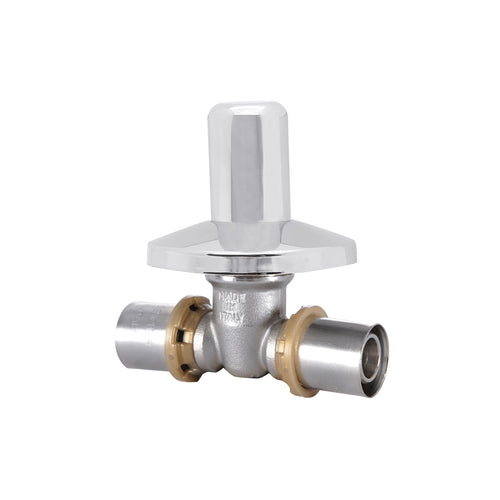 Valvola Sfera Da Incasso Per Tubo Multistrato A Pressare Con Cappuccio Cromato Modello Sempiter ?16 Con Cappuccio Cromato Icma S.P.A.