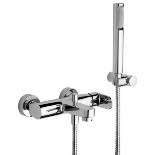 Rubinetto Miscelatore Monocomando Per Vasca Esterno Con Doccia Serie Candy C/Attacco Duplex E Flessibile 1,5 Mt Rubinetteria Paffoni Spa