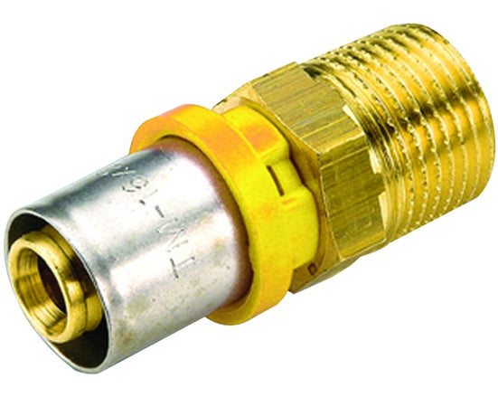 Raccordo Diritto Maschio Per Tubo Multistrato A Pressare Per Gas Modello Al-Cobrapex 1 Ø32 Tiemme Raccorderie Spa