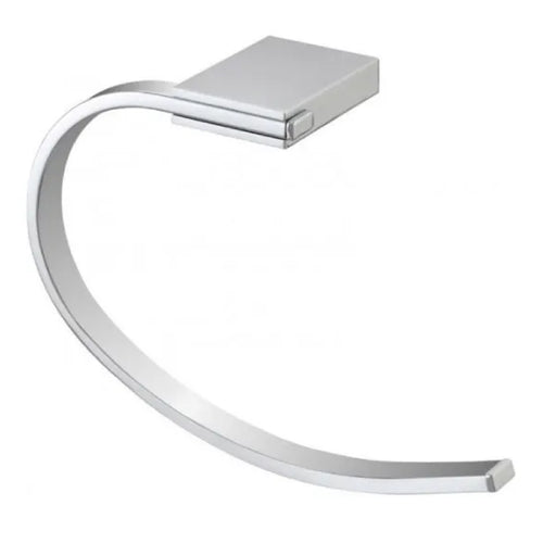 Portasalviette Ad Anello In Acciaio Cromato Modello Futura Dim. Cm (Lxp):12X8 Cromo Brand Srl