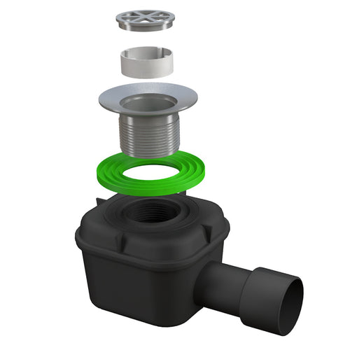 Piletta Sifonata In Pehd Per Piatto Doccia Con Scarico Liscio Modello Splash Ø80 Bonomini S.R.L.