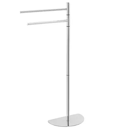 Piantana Portasciugamani Salvaspazio In Acciaio Cromato Dim. Cm(Lxpxh):26X16X81 Cromato Idroweb