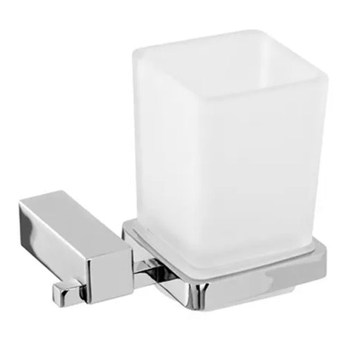 Portabicchiere In Acciaio Cromato Modello Unica Dim. Cm(Lxh):7X15 Cromo Idroweb