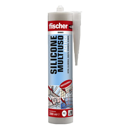 Sigillante Siliconico Multiuso Bianco A Base Acetica Bianco 280Gr Fischer Italia S.R.L.