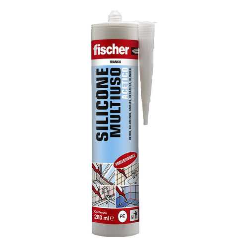 Sigillante Siliconico Multiuso Bianco A Base Acetica Bianco 280Gr Fischer Italia S.R.L.