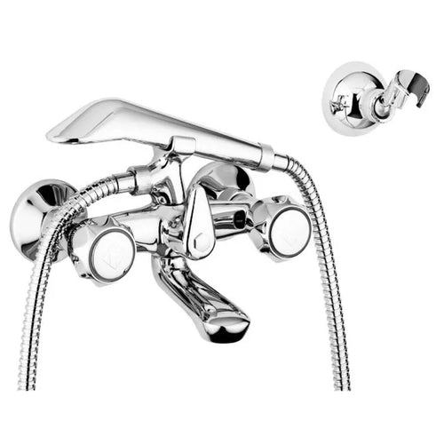 Gruppo Vasca Esterno Con Doccia Serie Danubio Attacco Duplex E Flessibile Mt 1,5 Rubinetteria Paffoni Spa