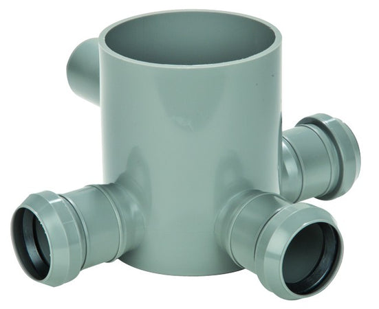 Pozzetto A Pavimento Basso 4 Vie Innesto In Pp ?40 H= 12,5 Cm Nicoll S.R.L.