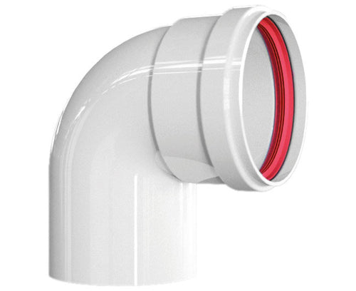 Curva 90 ° In Alluminio Pressofuso Bianca Ee ¸80 Pucci Srl