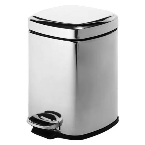 Cestino In Acciaio Cromato Satinato Modello Argenta Lt 5 Gedy S.P.A.