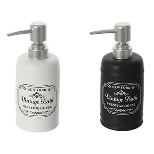 Dosasapone In Ceramica Modello New York Dim. Cm (Lxpxh):Ø8Xø8X18 Nero Brand Srl