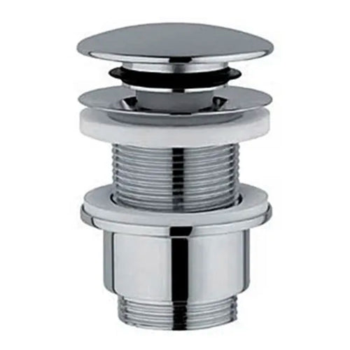 Piletta Clic Clak Con Tappo In Ottone Tonda Cromata Senza Troppo Pieno 11/4 Ningbo Lianhe Aihua Import And