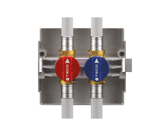 Valvola Di Intercettazione Doppia Da Incasso Premontata Per Impianti Sanitari Modello K4.0 1/2 Teco Srl
