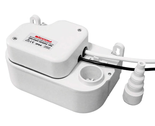 Mini Pompa A Pistone Per Scarico Condense Modello Sunny Flowatch Duo 220/240V - 50/60Hz. 19W. Portata 19L/H Siccom