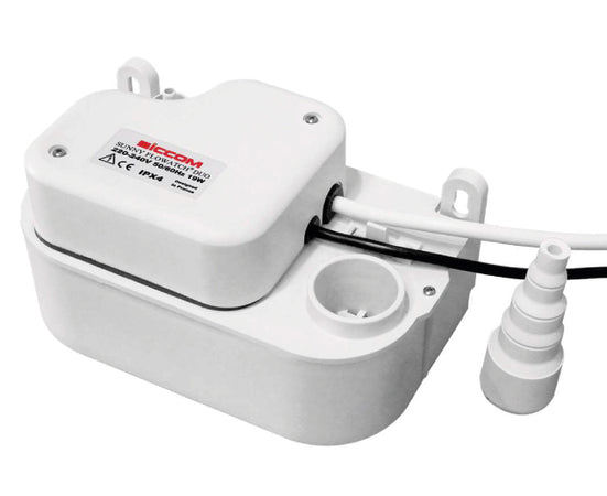 Mini Pompa A Pistone Per Scarico Condense Modello Sunny Flowatch Duo 220/240V - 50/60Hz. 19W. Portata 19L/H Siccom